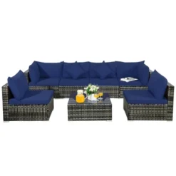 Costway 7PCS Patio Rattan Furniture Set Sectional Sofa Garden Navy Cushion 11 Costway 7PCS Patio Rattan Furniture Set Sectional Sofa Garden Navy Cushion -Costway GUEST 315a0fa2 eb37 460a bfaf 0d49afffc94d