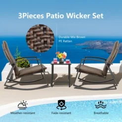 Costway 3PCS Patio Rattan Rocking Chair Table Furniture Set Yard Cushion 15 Costway 3PCS Patio Rattan Rocking Chair Table Furniture Set Yard Cushion -Costway GUEST 32643efc 8908 45e7 95e7 189c4e5f6395