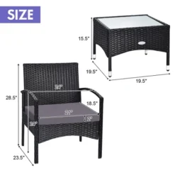 Costway 3 PCS Patio Wicker Rattan Furniture Set Coffee Table & 2 Rattan Chair W/Cushion 12 Costway 3 PCS Patio Wicker Rattan Furniture Set Coffee Table & 2 Rattan Chair W/Cushion -Costway GUEST 34c530f1 3c7a 4514 82f8 c748329e5a4e