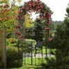 Costway Garden Arch Arbor Trellis With Gate 7.5 Ft Patio Archway Pergola For Wedding