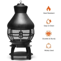Costway Patio Fire Pit Chimenea Fireplace Wood Burning Heater Garden Backyard 12 Costway Patio Fire Pit Chimenea Fireplace Wood Burning Heater Garden Backyard -Costway GUEST 3591742a d1bc 4ca8 8676 ecbf0e9e7e96
