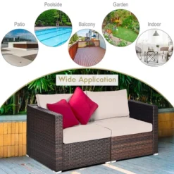 Costway 2PCS Patio Rattan Corner Sofa Sectional Furniture 14 Costway 2PCS Patio Rattan Corner Sofa Sectional Furniture -Costway GUEST 364be7f6 8b90 41eb a2f3 b44033037b2b 1