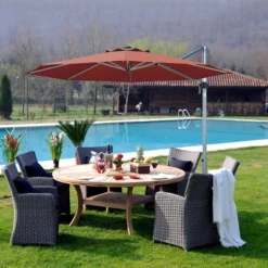 Costway 11' Patio Cantilever Offset Umbrella 360 Degrees Rotation Aluminum Tilt -Costway GUEST 37653b0a d10a 4523 a1c8 8184cfe80a83