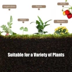 Costway Raised Garden Bed Elevated Planter Box Wood For Vegetable Flower Herb -Costway GUEST 3863bbc8 f7fd 40d0 9d8c 96cf840dc614