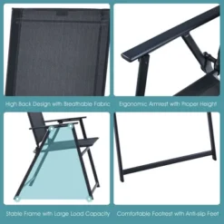 Costway 5 PCS Patio Dining Furniture Set Armchairs Folding Table No Assembly -Costway GUEST 38685585 ff59 4bc3 8eb3 ea9aac4312f4