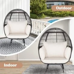 Costway Patio Oversized Rattan Wicker Egg Chair Lounge Basket 4 Cushion Indoor & Outdoor 12 Costway Patio Oversized Rattan Wicker Egg Chair Lounge Basket 4 Cushion Indoor & Outdoor -Costway GUEST 388f6942 26a2 4885 a453 cb3358c874ae