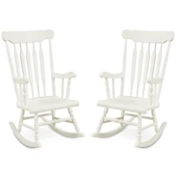 Costway Set Of 2 Wood Rocking Chair Glossy Finish White Coffe 21 Costway Set Of 2 Wood Rocking Chair Glossy Finish White Coffe -Costway GUEST 39a6c885 50c3 4151 bee5 e7c81d8d06de