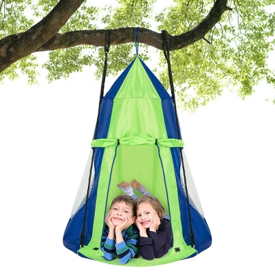 Costway 40'' Kids Hanging Chair Swing Tent Set Hammock Nest Pod Seat 11 Costway 40'' Kids Hanging Chair Swing Tent Set Hammock Nest Pod Seat - Image 11