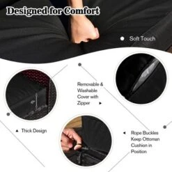 Costway 9PCS Patio Rattan Furniture Set Fire Pit Space-saving W/ Cushion Cover -Costway GUEST 3a7a637f f68e 46f9 bd25 fa834a3d890f