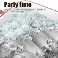 Costway 80-quart Cooler Beer Cart Outdoor Entertaining Rolling Party Steel Bar Bistro 15 Costway 80-quart Cooler Beer Cart Outdoor Entertaining Rolling Party Steel Bar Bistro -Costway GUEST 3b30748b fc56 41d0 ad68 c3b9e7eb68c4