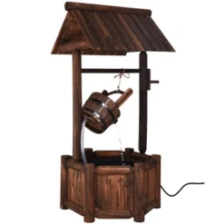 Costway Garden Rustic Wishing Well Water Fountain Wooden Outdoor Electric Backyard Pump -Costway GUEST 3bb9b819 1154 44eb 9150 2cc5933877ea