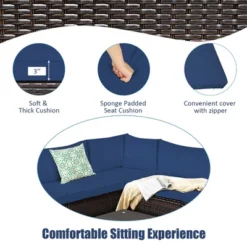 Costway 6PCS Rattan Patio Sectional Sofa Conversation Set Outdoor -Costway GUEST 3ec750db 823a 4ce5 b210 6cf5515f0cd3