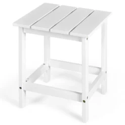 Costway Patio 15" End Side Coffee Table Square Wooden Slat Garden Deck WhiteBlackGray -Costway GUEST 3f02eb87 2323 45ff ba27 bf584e21c0fe