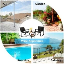 Costway 3PCS Patio Rattan Rocking Chair Bistro Set Coffee Table Storage Shelf -Costway GUEST 405f8a2c de62 4b29 8c64 72942c21d209