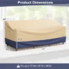 Costway Patio 77''x43'' 3-Seater Outdoor Deep Couch Sofa Cover Waterproof Handle Air Vent