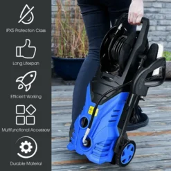 Costway 2030PSI Electric Pressure Washer Cleaner 1.7 GPM 1800W With Hose Reel Blue 14 Costway 2030PSI Electric Pressure Washer Cleaner 1.7 GPM 1800W With Hose Reel Blue -Costway GUEST 40c3c2a5 86a6 47cf b609 33697fa22f37