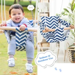 Costway Baby Canvas Hanging Swing Cotton Hammock Toy For Toddler BluePink 15 Costway Baby Canvas Hanging Swing Cotton Hammock Toy For Toddler BluePink -Costway GUEST 45b0763a 6e88 4d62 93ae 2248e84f16e9
