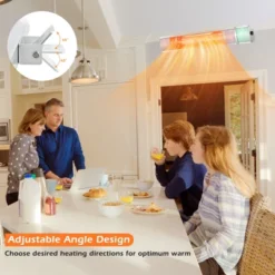 Costway Wall-Mounted Patio Heater 750W/1500W Infrared Heater With 9-Level Adjustable 24H Timer & Remote Control Silver 14 Costway Wall-Mounted Patio Heater 750W/1500W Infrared Heater With 9-Level Adjustable 24H Timer & Remote Control Silver -Costway GUEST 45bf4205 b021 43c7 a262 109ef8fc6eb3