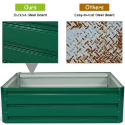 Costway 40x32 Inch Patio Raised Garden Bed Vegetable Flower Plant Dark Green New -Costway GUEST 46504bb0 8112 4a2b b33b c5fc20265837