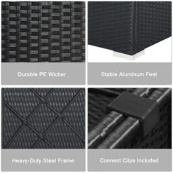 Costway 7PCS Patio Rattan Furniture Set Sectional Sofas Off White & Grey Cushion Covers -Costway GUEST 46659a1a fedf 4bf6 b31e 3b33034baf68