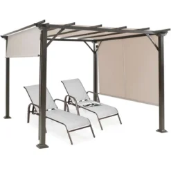 Costway 10' X 10' Pergola Kit Metal Frame Gazebo &Canopy Cover Patio Furniture Shelter -Costway GUEST 46ac506e 9bc4 4b99 a6f4 5e5a9dd1f82b