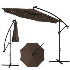 Costway 10FT Patio Solar-Lighted 112 LED Cantilever Offset Umbrella Crank Tilt Outdoor 21 Costway 10FT Patio Solar-Lighted 112 LED Cantilever Offset Umbrella Crank Tilt Outdoor -Costway GUEST 46c8cb4e 0182 4ea2 9c03 9923ad965d51
