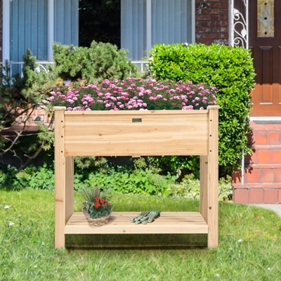 Costway Raised Garden Bed Elevated Wood Planter Box Stand For Vegetable Flower 1 Costway Raised Garden Bed Elevated Wood Planter Box Stand For Vegetable Flower