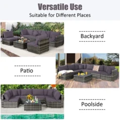 Costway 7PCS Patio Rattan Furniture Set Sectional Sofa Garden Gray Cushion 17 Costway 7PCS Patio Rattan Furniture Set Sectional Sofa Garden Gray Cushion -Costway GUEST 4839ebe4 672c 4b7b bdd6 6f54a7e338b6