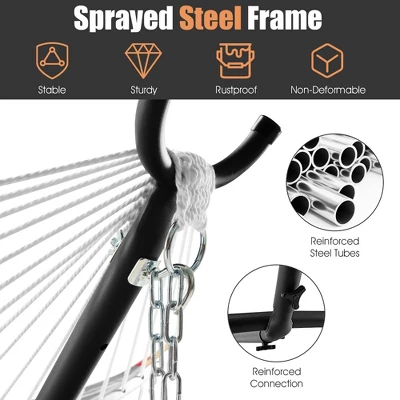 Costway 2-Person Hammock Stand Heavy-Duty Frame Storage Bag Included 450 LBS Capacity 5 Costway 2-Person Hammock Stand Heavy-Duty Frame Storage Bag Included 450 LBS Capacity - Image 5