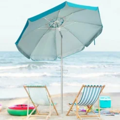 Costway 6.5FT Patio Beach Umbrella Sun Shade Tilt W/Carry Bag Blue 11 Costway 6.5FT Patio Beach Umbrella Sun Shade Tilt W/Carry Bag Blue -Costway GUEST 4a131c89 2a7a 49ee bdb3 061dbb7ba088