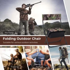 Costway Folding Hunting Chair Foldable Portable Fishing Stool With Storage Pocket -Costway GUEST 4a13a6a1 e211 4055 b296 24e3c5799073