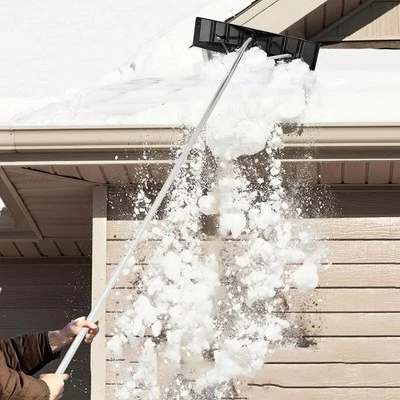 Costway 20 FT Aluminum Snow Roof Rake Adjustable Sectional Snow Removal Tool 2 Costway 20 FT Aluminum Snow Roof Rake Adjustable Sectional Snow Removal Tool - Image 2