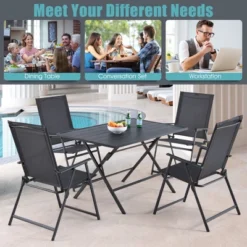 Costway 5 PCS Patio Dining Furniture Set Armchairs Folding Table No Assembly -Costway GUEST 4af08e29 9b05 4782 b894 7d6a05293e90