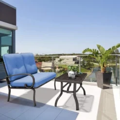 Costway 2PC Patio LoveSeat Coffee Table Furniture Set Bench W/ Cushions -Costway GUEST 4b3dfd8b bba0 4eb3 925e 2959b68ed6bc