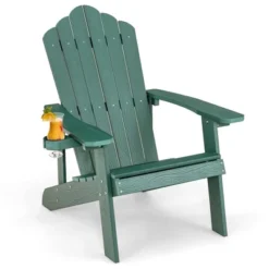 Costway Patio HIPS Adirondack Chair With Cup Holder Weather Resistant Outdoor 380 LBS Black/Teak/Green/Navy/Red/Gray/White/Yellow 28 Costway Patio HIPS Adirondack Chair With Cup Holder Weather Resistant Outdoor 380 LBS Black/Teak/Green/Navy/Red/Gray/White/Yellow -Costway GUEST 4b577da0 80f8 48e1 9103 6c424fd672a4