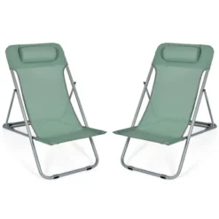 Costway Set Of 2 Beach Chair Portable 3-Position Lounge Chair W/ Headrest BlueGreenOrange 21 Costway Set Of 2 Beach Chair Portable 3-Position Lounge Chair W/ Headrest BlueGreenOrange -Costway GUEST 4ca67869 bfb2 4a45 8741 9577c9712452