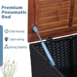 Costway 3PCS Patio Rattan Furniture Set Cushioned Sofa Storage Table With Wood Top Red/Black 14 Costway 3PCS Patio Rattan Furniture Set Cushioned Sofa Storage Table With Wood Top Red/Black -Costway GUEST 4ced3fa0 9759 42ed 8afe 3800d39e2f7d