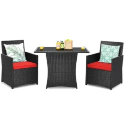 Costway 3PCS Patio Rattan Furniture Set Cushion Sofa Armrest Garden Deck 17 Costway 3PCS Patio Rattan Furniture Set Cushion Sofa Armrest Garden Deck -Costway GUEST 4d1bc8e1 c1cd 41ad 8670 0a9e7a9c1817