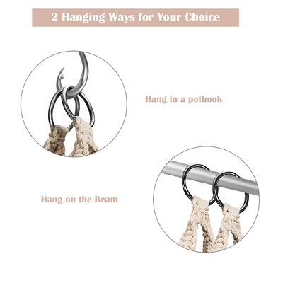 Costway Hanging Hammock Chair Macrame Swing Hand Woven Cotton Backrest 5 Costway Hanging Hammock Chair Macrame Swing Hand Woven Cotton Backrest - Image 5