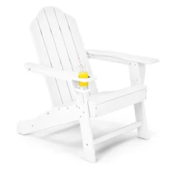 Costway Patio Adirondack Chair Weather Resistant Garden Deck W/Cup Holder WhiteBlackGreyTurquoise -Costway GUEST 4e2b004a e5a1 4b4c 9da7 e00ab8eaceb2