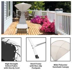 Costway Chaise Lounge Chair With Canopy, Hammock Chair With Canopy -Costway GUEST 4e77aa01 c706 4e7b b463 3d5cbb15a96f