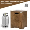 Costway 16'' Outdoor Hideaway Table Propane Tank Cover For Standard 20 LBS Propane Tank
