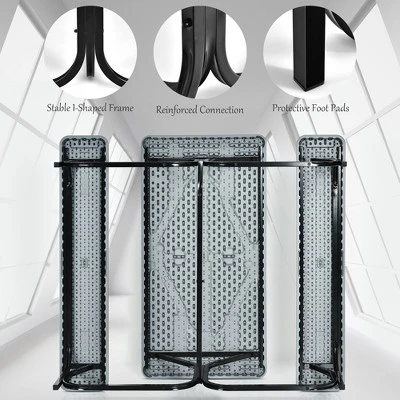 Costway Picnic Table Bench Set Outdoor Camping Backyard Garden Patio Party All Weather Gray/Green 6 Costway Picnic Table Bench Set Outdoor Camping Backyard Garden Patio Party All Weather Gray/Green - Image 6