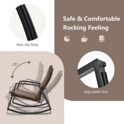 Costway 3PCS Patio Rattan Rocking Chair Table Furniture Set Yard Cushion 16 Costway 3PCS Patio Rattan Rocking Chair Table Furniture Set Yard Cushion -Costway GUEST 51bcb4c8 279c 4572 a582 a7802fd9a915