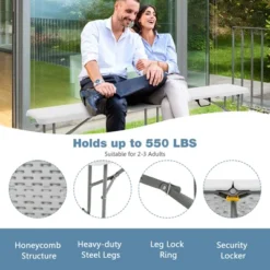 Costway 6 FT Portable Folding Bench Outdoor Picnic Bench 550 Lbs Limited For Dining 14 Costway 6 FT Portable Folding Bench Outdoor Picnic Bench 550 Lbs Limited For Dining -Costway GUEST 520cfcd2 9d1d 4995 a1ac 802ef216df1f