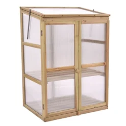Costway Garden Portable Wooden GreenHouse Cold Frame Raised Plants Shelves Protection -Costway GUEST 529c53e9 9e8c 4179 8f1c dccab91f149a