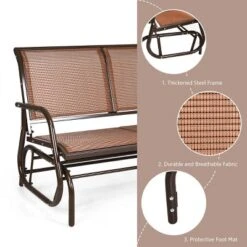Costway Patio Swing Glider Bench Loveseat Rocking Chair Backyard Poolside 21 Costway Patio Swing Glider Bench Loveseat Rocking Chair Backyard Poolside -Costway GUEST 52c9ac28 b81a 4332 8c61 723f14be6edc