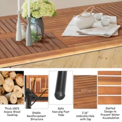 Costway 7PCS Patio Rattan Dining Set Table Top W/Umbrella Hole -Costway GUEST 53e3220a 2eb4 4ca5 8ea9 a839b9c182f5