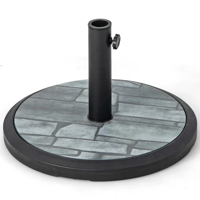 Costway 19'' Patio 35 LBS Round Umbrella Base Stand Holder 1.4''-1.9'' Market Table Outdoor 9 Costway 19'' Patio 35 LBS Round Umbrella Base Stand Holder 1.4''-1.9'' Market Table Outdoor - Image 9