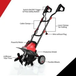 Costway 14-Inch 10 Amp Corded Electric Tiller And Cultivator 9'' Tilling Depth Red -Costway GUEST 56102f4d 5a18 4f69 ae6a 33e237f4acba